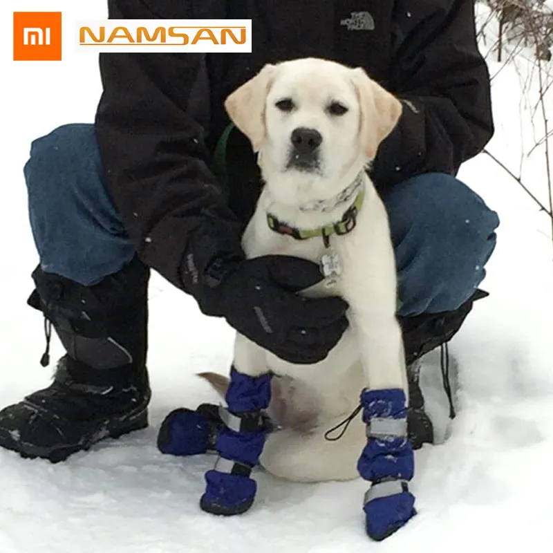 Xiaomi Youpin NAMSAN обувь для домашних животных водонепроницаемая и снегозащитная обувь для домашних животных большая Обувь для собак общая непромокаемая обувь и длинные канистры