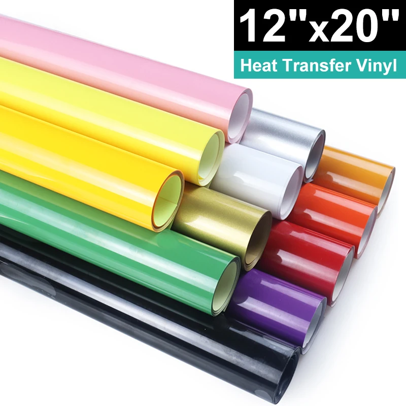 

Free shipping 1 roll12"x20"/30cmx50cm PU heat transfer vinyl HTV