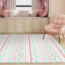 AOVOLL коврики и ковры для дома, гостиной, свежий зеленый, розовый, с геометрическим рисунком, этнический стиль, кухонный ковер, современный детский Декор для мальчиков