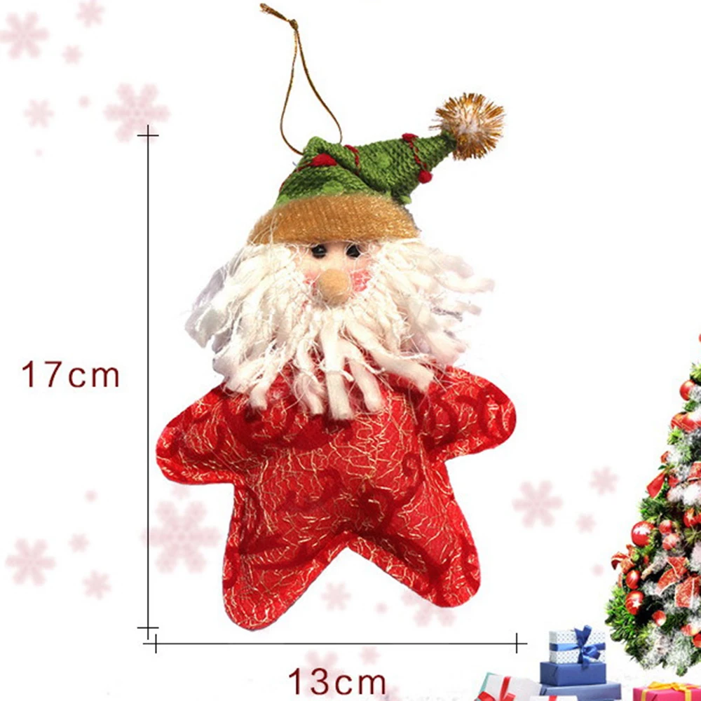 Navidad Санта Клаус Снеговик олень кулон-орнамент для рождественской елки Звезда Форма Рождественский Декор рождественские украшения для дома