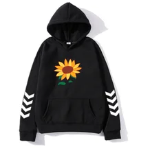 2021 New Men&#39;s And Women&#39;s Fashion Casual Sports Hoodie Beautiful Sunflower Pocket Unisex Sweater Hoodie Anime Printed Clothes