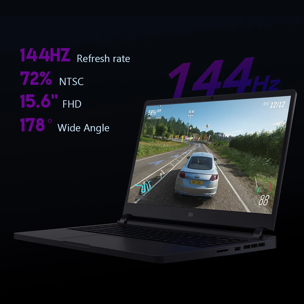 2019 Xiaomi Gaming Laptop 15.6 inch Windows 10 OS Intel Core i7-9750H Hexa Core CPU 16GB 512GB ROM 1.0MP HD Camera Notebook