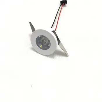 

20pcs/lot LED Mini Cabinet Downlights 1W diameter 31mm 110V-220V white Frame Recessed Ceiling No Flicker Spot Lights For Home