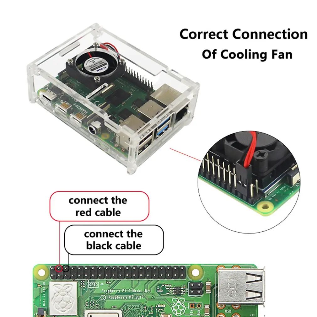 Для Raspberry Pi 4 Модель B материал корпуса ABS с вентилятором классический цветной чехол для Raspberry Pi акриловый чехол