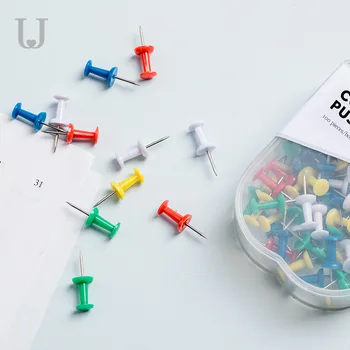

Youpin Jordan&Judy 100pcs/lot Colorful Paper Clip Multi-purpose Push Pin Sturdy Not Rusty Non-shedding Paper Clip