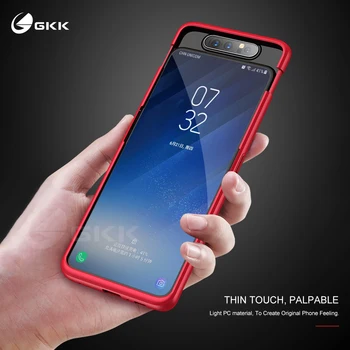 Перейти на Алиэкспресс и купить GKK чехол для samsung A80 чехол 360 полная защита с закаленным стеклом 3 в 1 матовый жесткий чехол для samsung Galaxy A80 чехол fundas