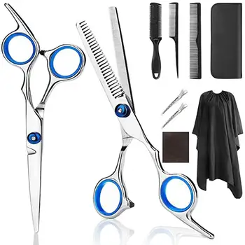 

10 pcs/set Hairdressing Scissors Professional Barber Scissors Set Hair Cutting Thinning Hair Care Styling Tool Hairdressing Comb