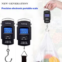 50 кг/110 электронный Портативный ЖК-дисплей цифровые весы двойную точность Чемодан Вес весы, весы для крючок для путешествий