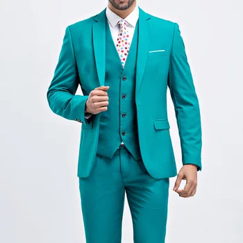 

Fashion Men Suits For Wedding Suit Male Clothing Blue (Vest+Jacket+Pants) 3 Pieces Formal Office Men Suits Jacket+Pants+Vest