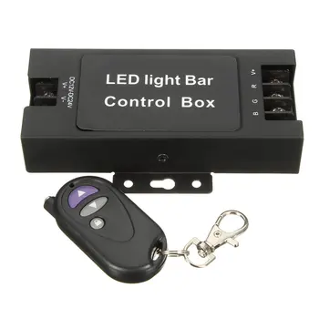 

12-24V LED Light Bar Battery Control Box with Wireless Remote Control Flash Strobe Controller for Work Lamp 7 Flashing Modes