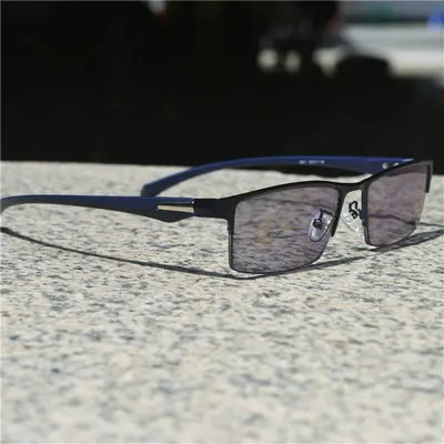 Солнцезащитные очки с переходом, фотохромные, прогрессивные очки для чтения, мужские, Мультифокальные очки для чтения, для дальнего зрения, диоптрий UV400 FML - Цвет оправы: blue