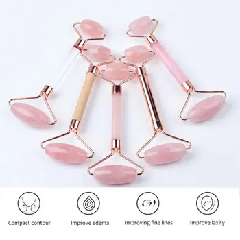

Natural Jade Facial Massage Crystal Stone Jade Face Lift Roller Wrinkle Removal Skin Care Pink Jade Stone Face Roller