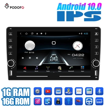 

Podofo 2Din android 10.0GPS Car Stereo Radio 8''TFT Capacitance Touch Screen Car MP5 Player with WIFI GPS FM Support Rear Camera