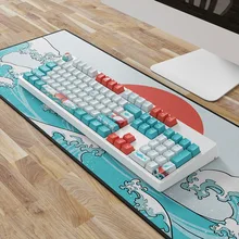 Oem pbt keycaps conjunto keycap corante sublimação ukiyo e japão mangá mouse pad para gk61 cherry mx switches teclado mecânico