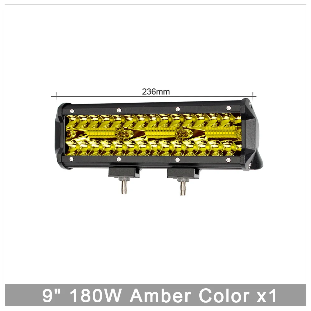 180W Amber Combo x1 60 Вт 120 Вт 180 Вт 4х4 внедорожный светодиодный светильник Бар для автомобилей комбинированный лучи внедорожник ATV Трактор Лодка б/у экскаватор 12V 24V Подсветка - Цвет: 180W Amber Combo x1