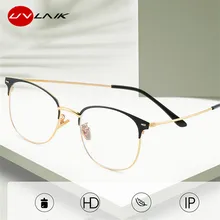 UVLAIK, анти-синий светильник, оправа для очков, для женщин и мужчин, ультра-светильник, сплав, металлическая оправа, прозрачный, фирменный дизайн, очки для работы