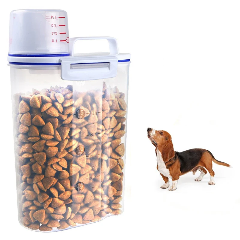 Contenedor Plegable Para Comida De Mascotas 10 Kg - Con Tapa Deslizante, Pala Y Taza Medidora - Para Pienso De Perro O Gato