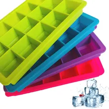 Квадратной формы 15 отверстий 1 шт. виски со льдом лоток с крышкой самодельный лед плесень пищевой силикон форма для льда с крышкой изящные подарки