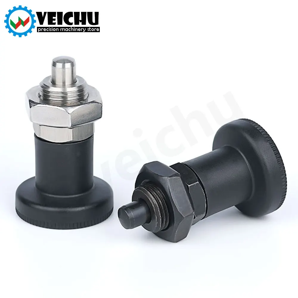 VEICHU 스테인리스 탄소강 잠금 및 포지셔닝 인덱스 볼트, VCN216, 3 가지 색상 플라스틱 손잡이, M12, M16 인덱싱 플런저