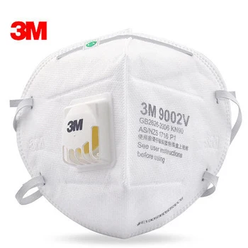 

3M 9002V Mask face mask Respirator Safety Mouth Masks 9001V disposable Earloops mask Breathing valve filter face mask