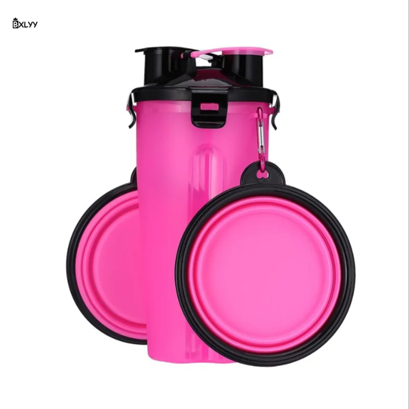 BXLYY Pet бутылка для воды+ миска силиконовая складная миска для еды для собак портативная бутылка для питьевой воды аксессуары для домашних животных. 75z