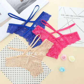 

CP047 10pcs/lot Cross Small Thongs Sexy Lingerie Panties Comfortable Cotton Briefs Lace Underwear Big Size Women G-Strings