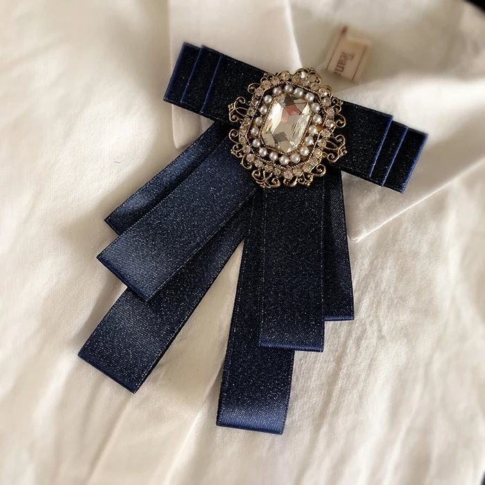 Rhinestone Bow Tie Для мужчин Для женщин вырезом рубашка с воротником галстук-бабочка, украшенные стразами деловой, Банкетный Свадебный костюм галстук на Рождество, с бантом из ленты - Цвет: Rhinestone Bow Tie