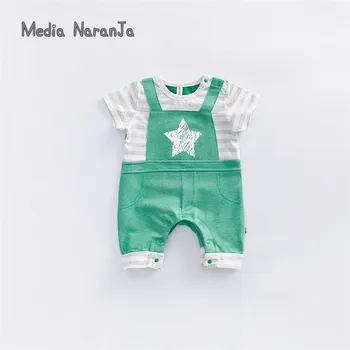 

Baby boy Star Suspender Strap Gentleman jumpsuit Infant Children 0-2-Year romper party clothes