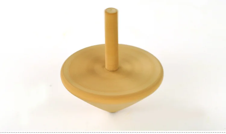 Nostalgic Traditional Gyro Toy Wood Children Rotating Wood Spinner Classic Wood Color Hard Solid Wood Eb4e2