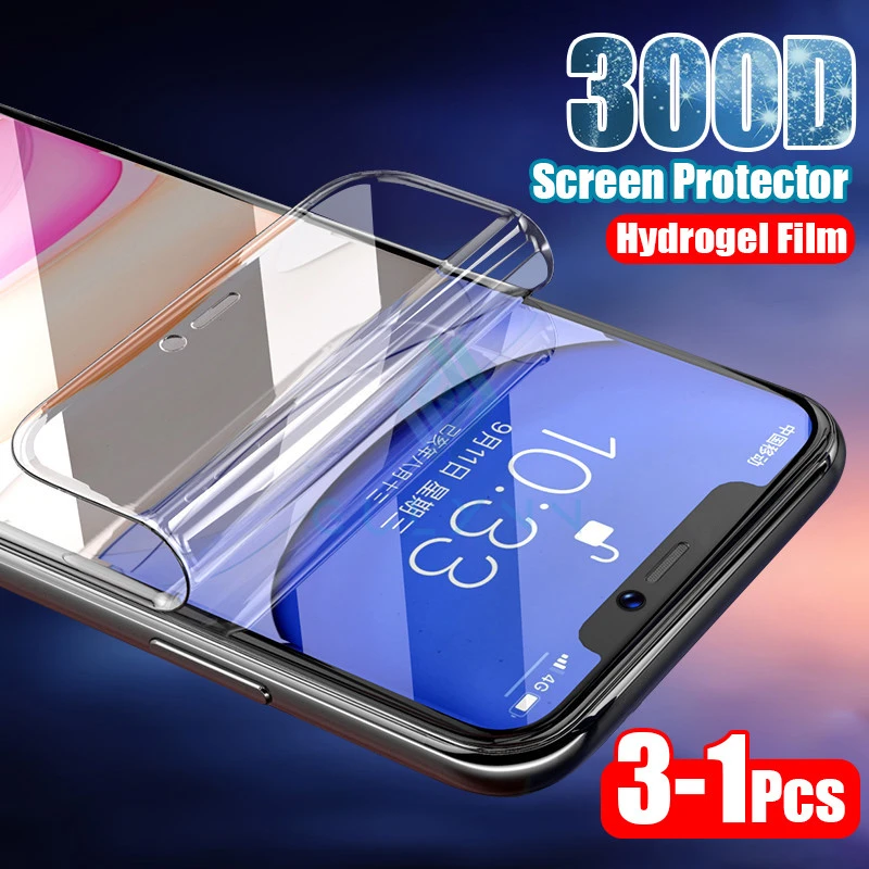 3 шт. 300D Передняя и задняя мягкая Гидрогелевая пленка для iPhone 6 8Plus 7 Plus 8 X XR XSmax