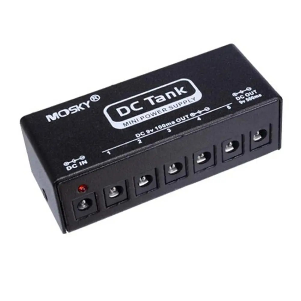 EU plug Мини 9 в Гитарные эффекты педаль питания для 6 педалей эффектов 6 выходов Педальная Гитара Аксессуары для гитары - Цвет: EU plug