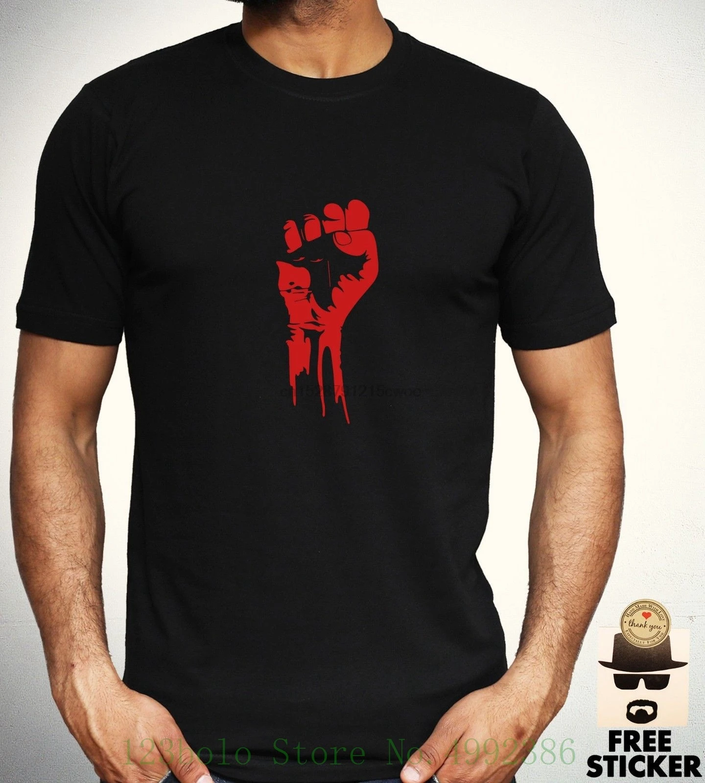 Revolution Freedom Fist футболка анархия Defiance Rage Riot для мужчин s Черный Белый Топ Фитнес |