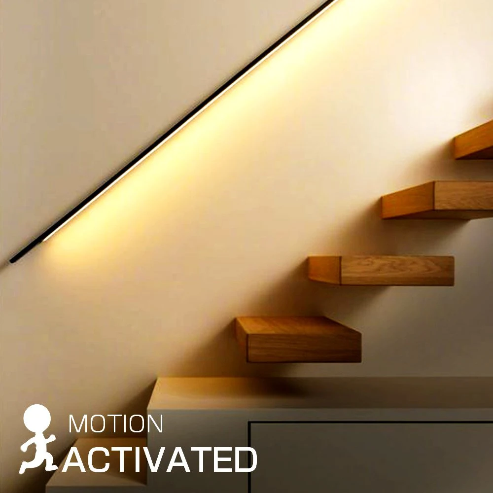 

USB Led Strip Light PIR Motion Sensor Tape Waterproof Under Cabinet Dimmable Night Lamp for Kitchen Closet Wardrobe Stair 1/3/5M