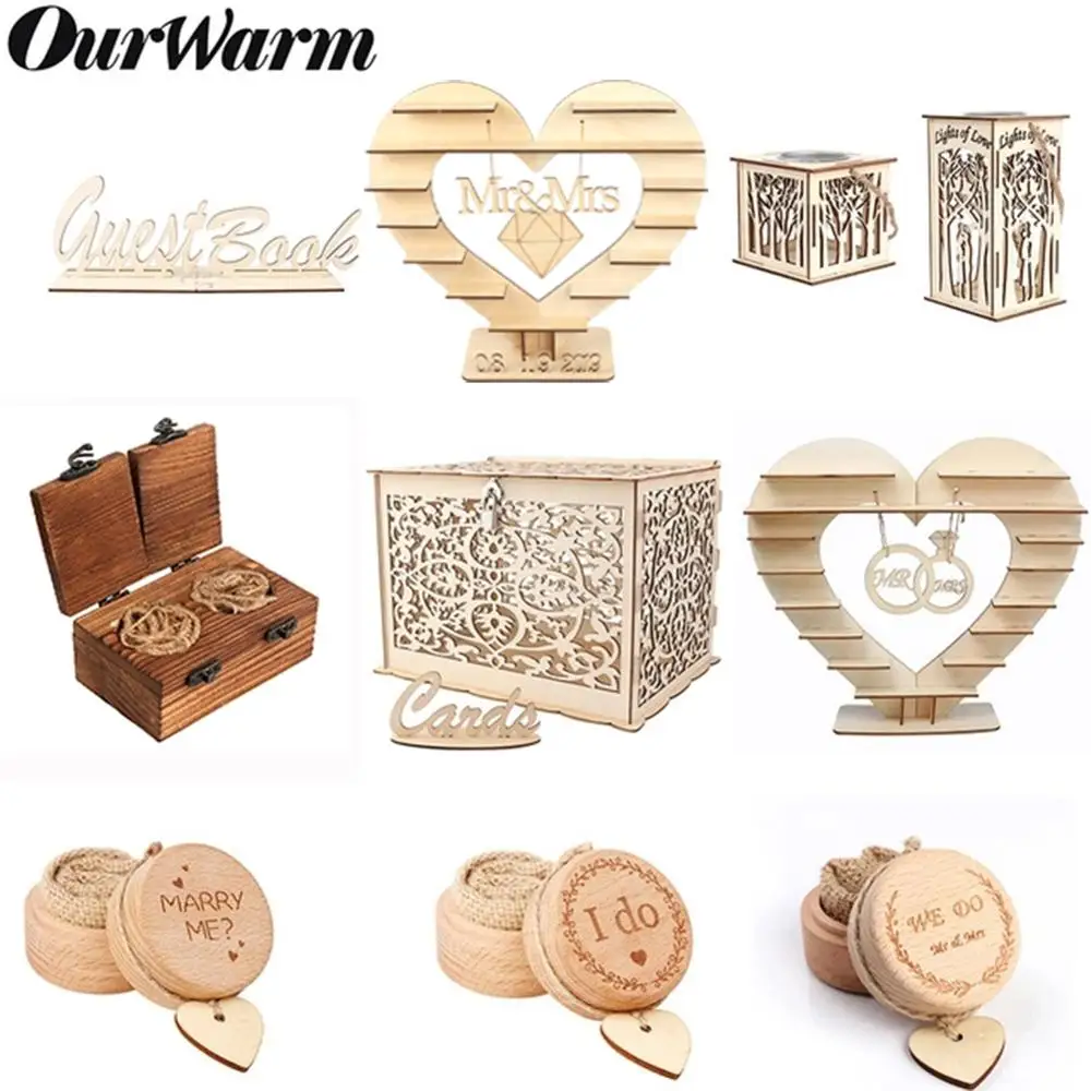 Подставка под шоколад OurWarm деревянная коробка для свадебных колец карт винтажные