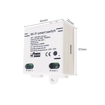 

eWeLink WIFI remote control switch Module 100-240V DIY smart Switch Modification Module work with alexa Amazon google assistant