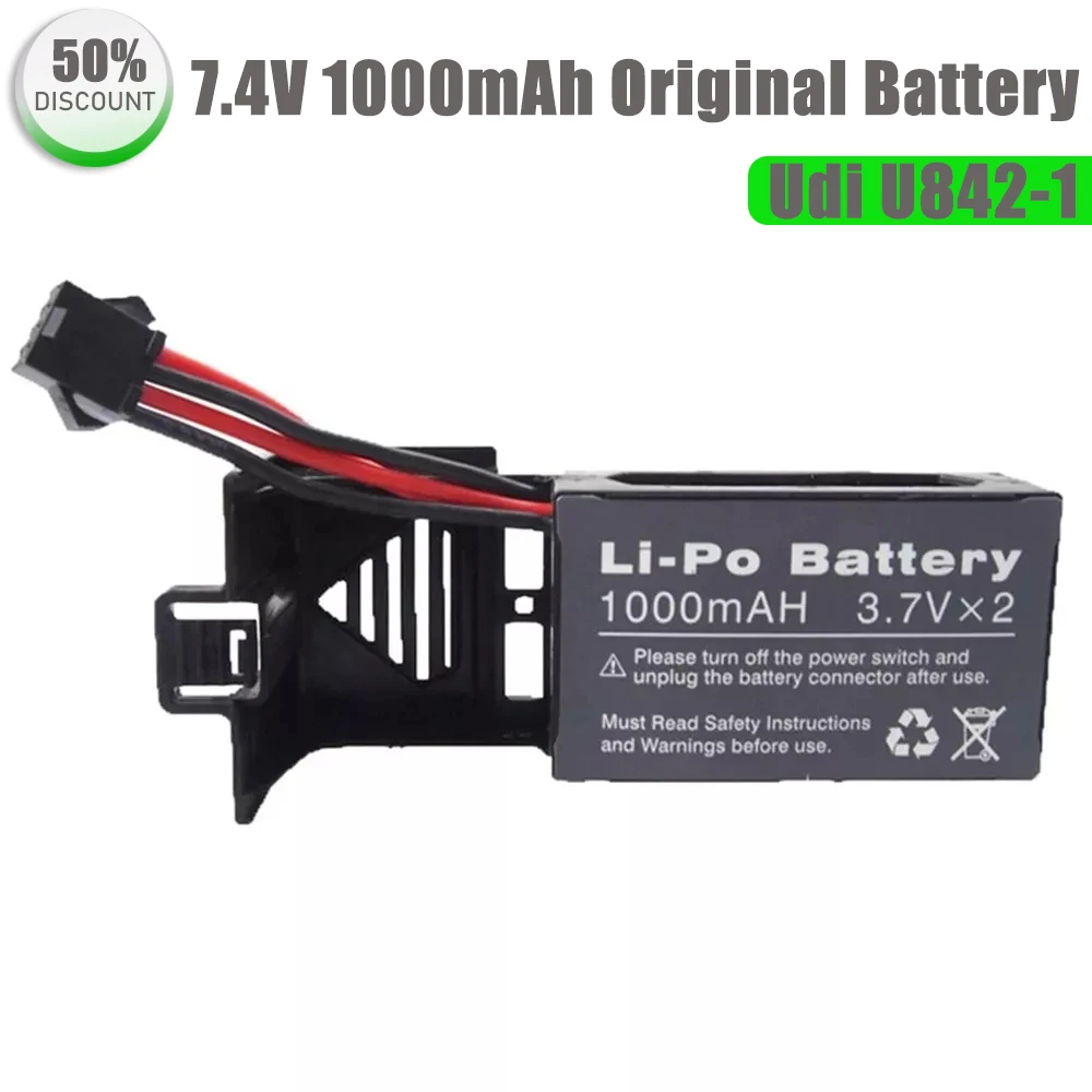 Новое поступление оригинальный 7 4 V 1000mAh Li-Po Батарея для Udi U842 U842-1 U818S Квадрокоптер