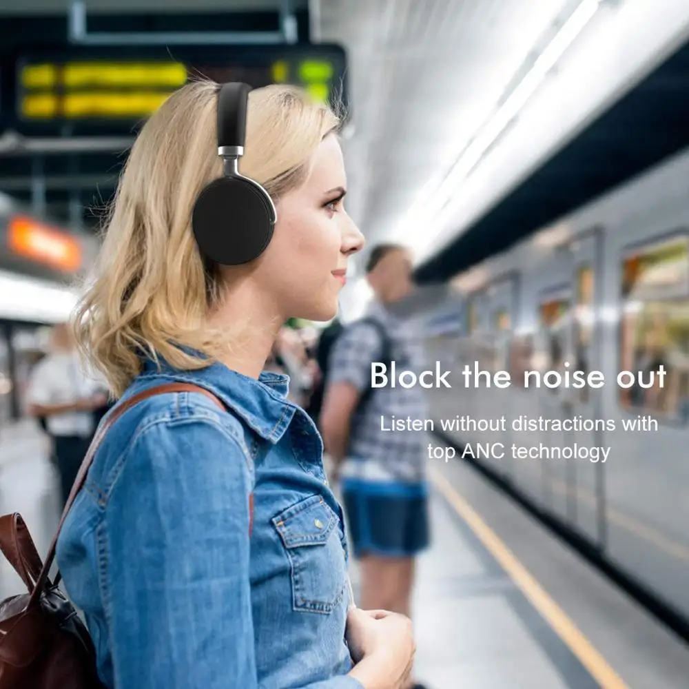 HiFi QCC3005 Bluetooth 5.0 AptX LL Low Latency Headphones ANC Active Noise Cancelling Wireless Headset with Super HiFi Deep Bass