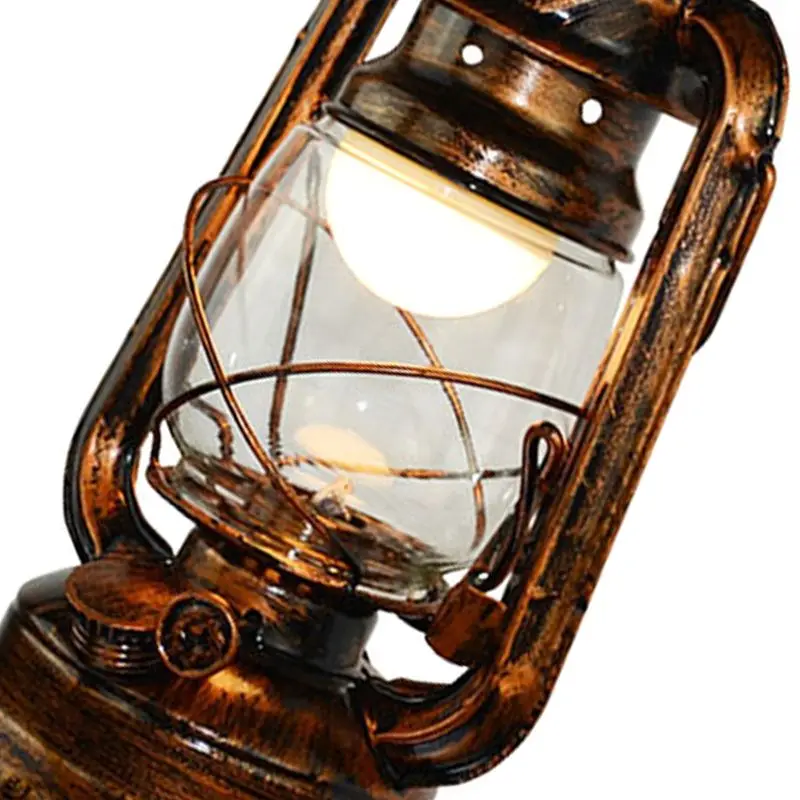 Vintage LED Steampunk Kerosene Wall Lantern