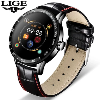 

LIGE 2019 smart watch men sports fitness tracker Blood pressure heart rate monitor pedometer Android ios Reloj inteligente + box