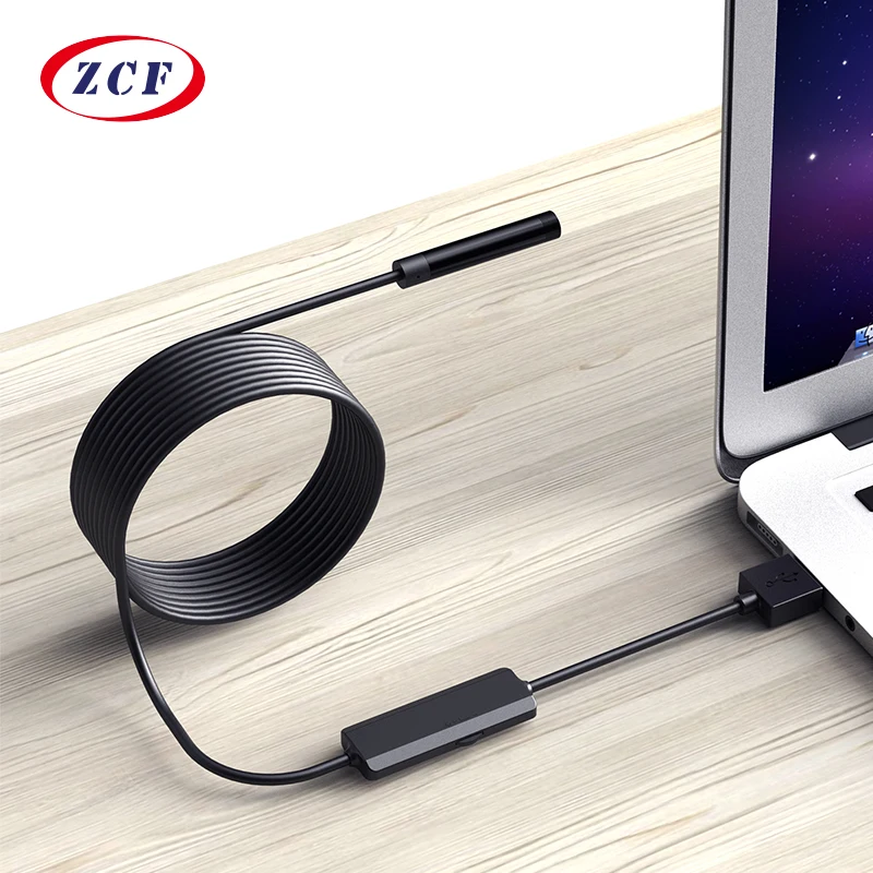 Cámara endoscopio USB de 8mm, lente HD 1080P, 8 LED, boroscopio USB de inspección, cámara IP67, impermeable, Cable suave, Cable rígido para PC