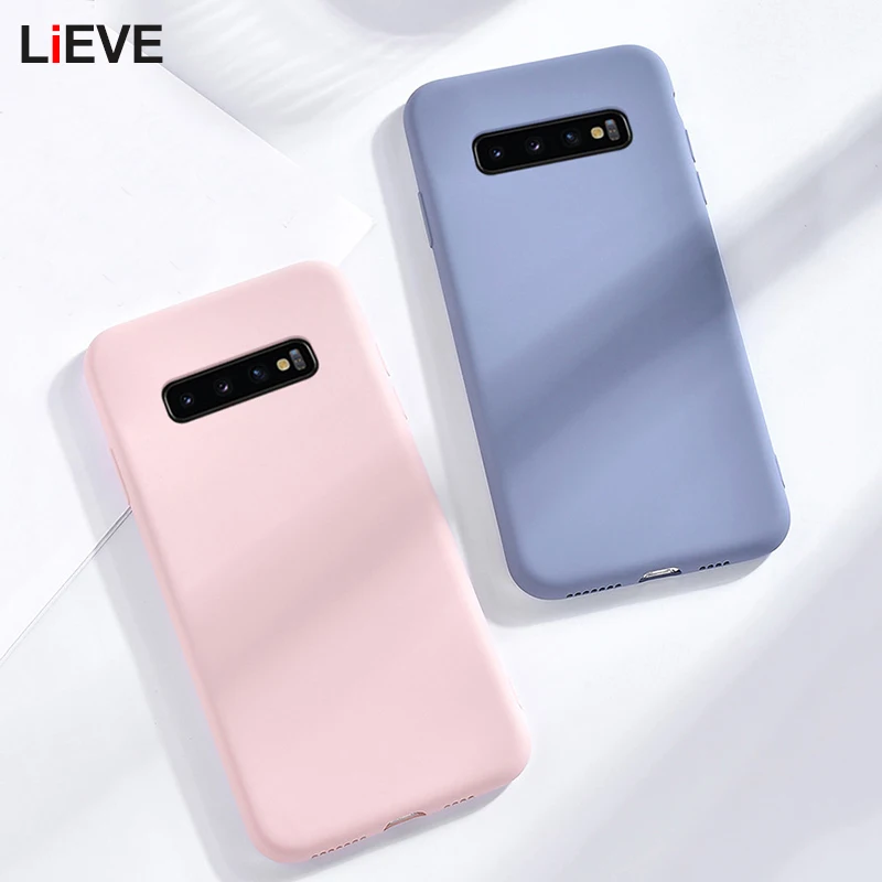 

Cases For Samsung Galaxy S10 Plus S10E S9 Note 9 Case Candy Color Soft Simple Fashion Phone Cover For Samsung S10 Silicone Case