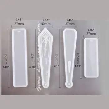 

4Pcs DIY Bookmark Resin Mold Bookmark Silicone Molds Jewelry DIY Art Craft Mold