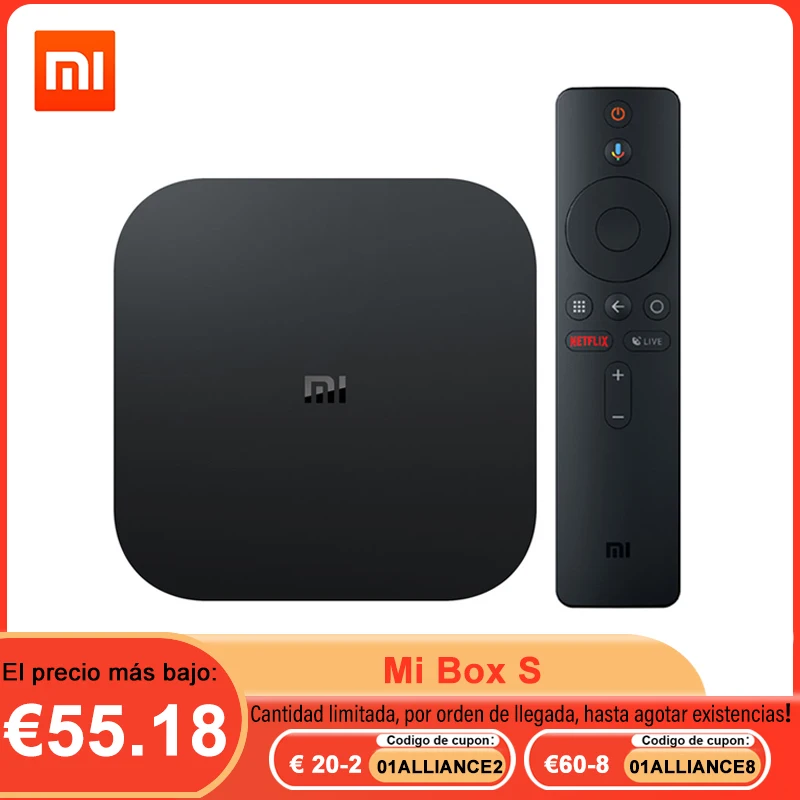 Приставка Смарт ТВ Xiaomi Mi Box S 4k Ultra HD 2 + 8 Гб Wi Fi BT 4 2|ТВ-приставки и медиаплееры| |