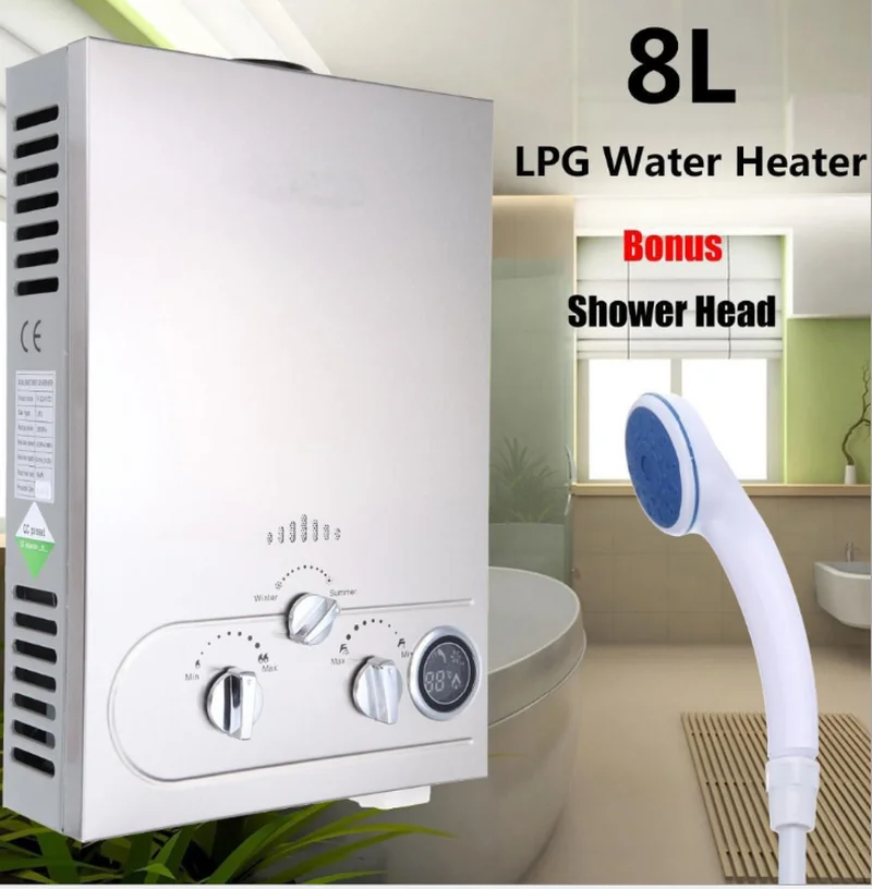 Non-tank type gas water heater, that is hot water heater gas flue gas /  in-line gas water heater 6-12L 570 * 350 * 140mm - AliExpress