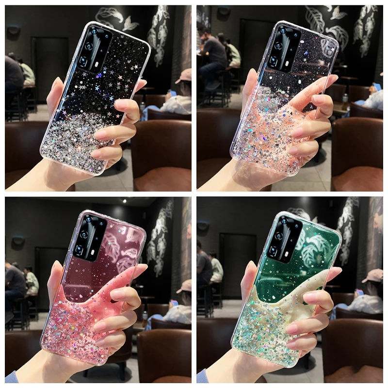 Прозрачный чехол с блестками для Samsung S9 S20 FE S10e S10 Lite Plus Note 10 20 Ultra A51 A71 A31 A41 A21S M21 |