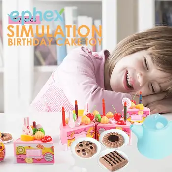 

Ephex Educational 37pcs/Set Toolkit Cake Toy Funny Plastic Practice Cake House Diversification 55pcs/Set DIY Safe Material
