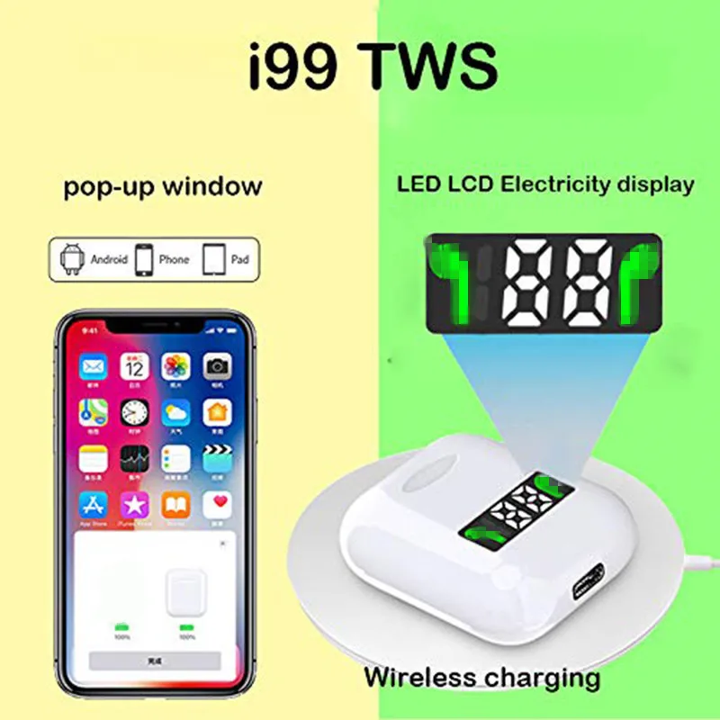 TWS Bluetooth 5,0 наушников я 99 TWS беспроводные наушники mini i99 TWS с микрофоном Pk i30 TWS i80 i200 i500 TWS