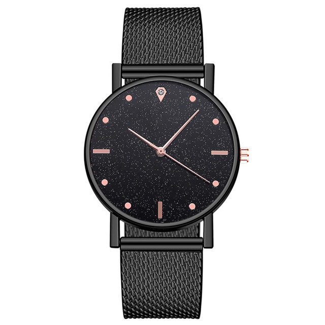 Ladies Watch Romantic Starry Sky Dial Women's Quartz Wristwatch Fashion Mesh Watch Gift Clock Droshipping Reloj Mujer