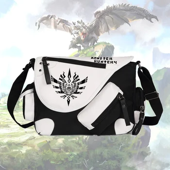 

Fashion Shoulder bag Anime Monster Hunter Crossbody Canvas Bags School Bag Unisex Student Messenger Bag Travel Handbag Gift