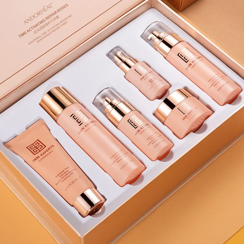 

Lan Flute If Mu Time Revitalizing Repair Six Pieces Set Skin Care Gift Box Moisturizing Repair Wrinkles Essence Cream Set